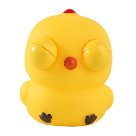 Іграшка Chick Squeeze Toy Chicken Squeeze Toy Eye-cacken Chicken Anti-stres Toy Funny Eyeball Burst Doll Stress Relief Toy Creative Cartoon Soft TPR Pinch Toy Adults
