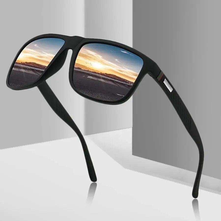 Modische Vintage Quadratische Sonnenbrille Herren Damen Luxusmarke Designer UV400 Brille zum Fahren Angeln