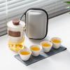 High-end Travel Tea Set Portable Anti-scalding Hand Grab Glass Teapot Kuaike Cup Kung Fu Souvenir Business Gift