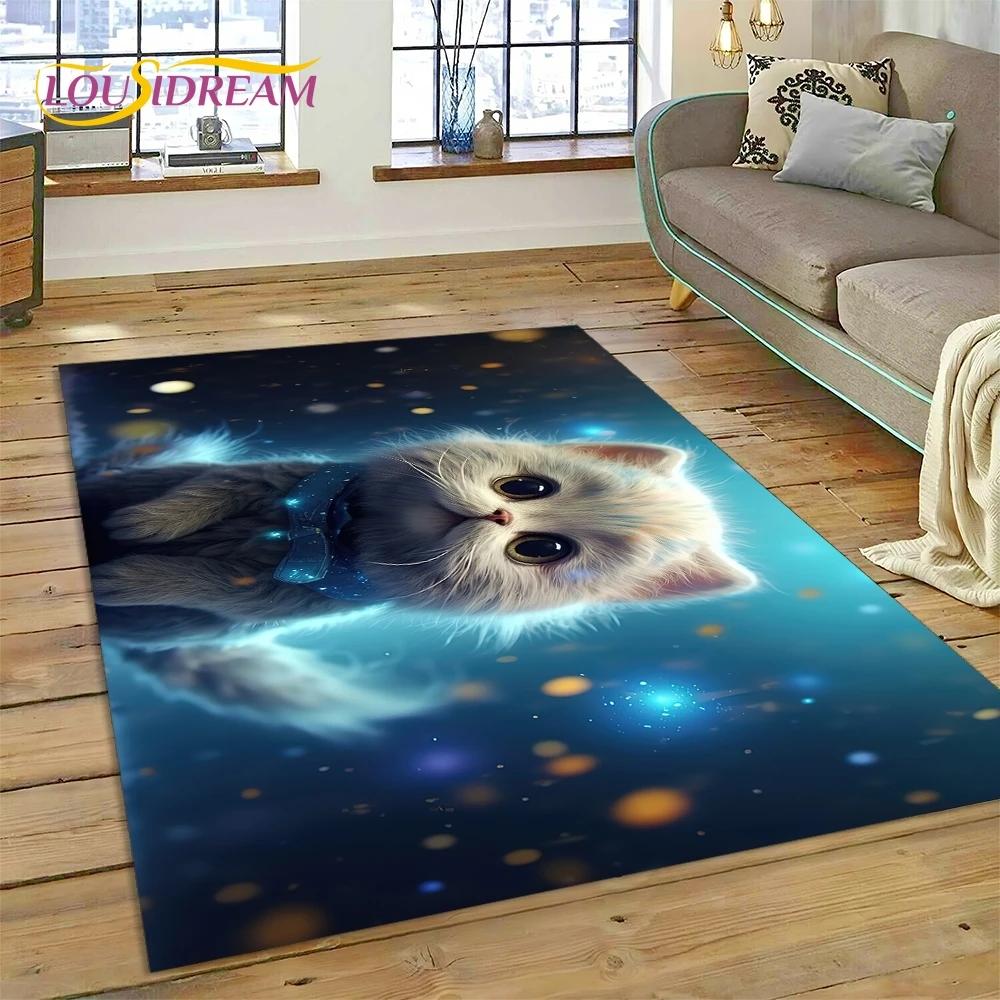Pisică Persană, Pisică Calico Drăguță, Covor Tip Covoraș cu Desene Ragdoll pentru Dormitor, Sufragerie, Decorațiune Canapea Acasă, Covoraș Mare Decorativ pentru Podea Copii