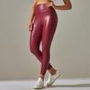Leggings Nessaj Solid Black PU Leather Pants Women Sexy Leggings Plus Size