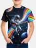 Boys Kids Clothes Stylish Cartoon Space Astronaut Graphic T Shirts Boys Girls Summer Short Sleeve Outdoor Clothes for Children