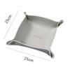 20x20cm Leather Storage Box Organizer Desktop Jewelry Cosmetic Key Tray Foldable Home Living Room Bedroom Sundries Basket