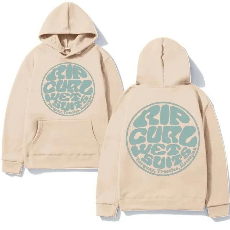 Męska bluza z kapturem Rip Curl Men Wetty Land Bluza z kapturem Wersja luźna Męska moda z długim rękawem Damska codzienna Harajuku Pulowery Sudaderas