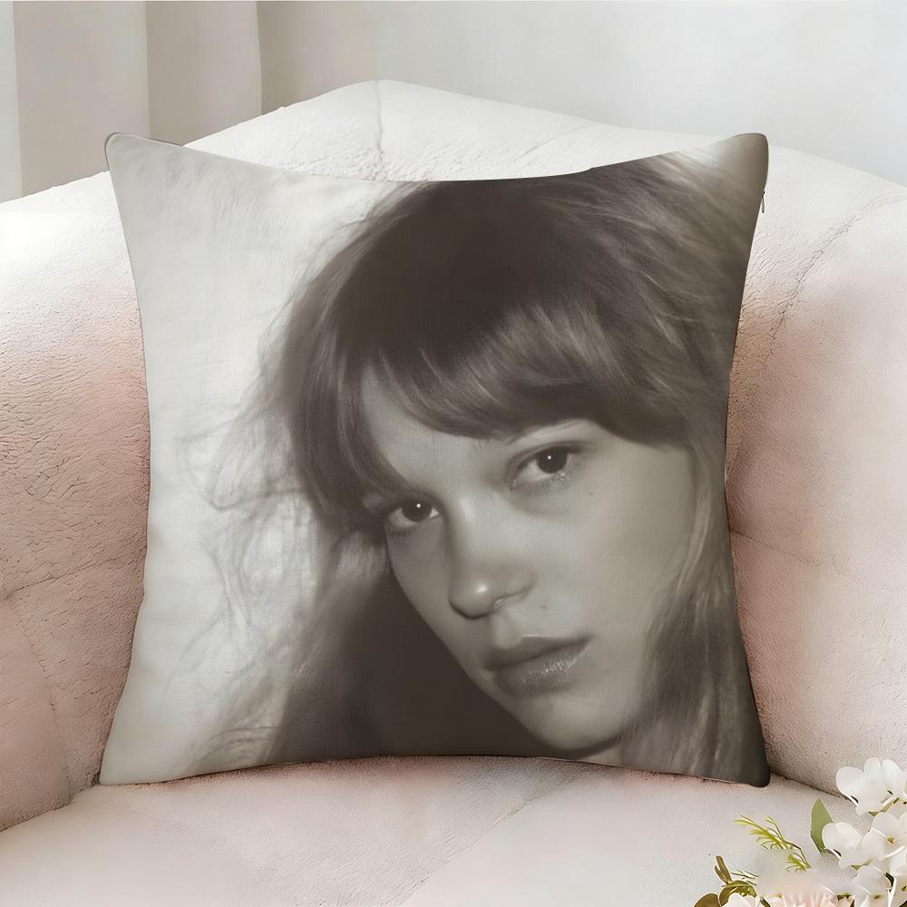 L-Lea Seydoux Actor Pillow Case Pillowcase, Double-sided Printed, Sofa Cushion, Bedroom Headboard Pillow