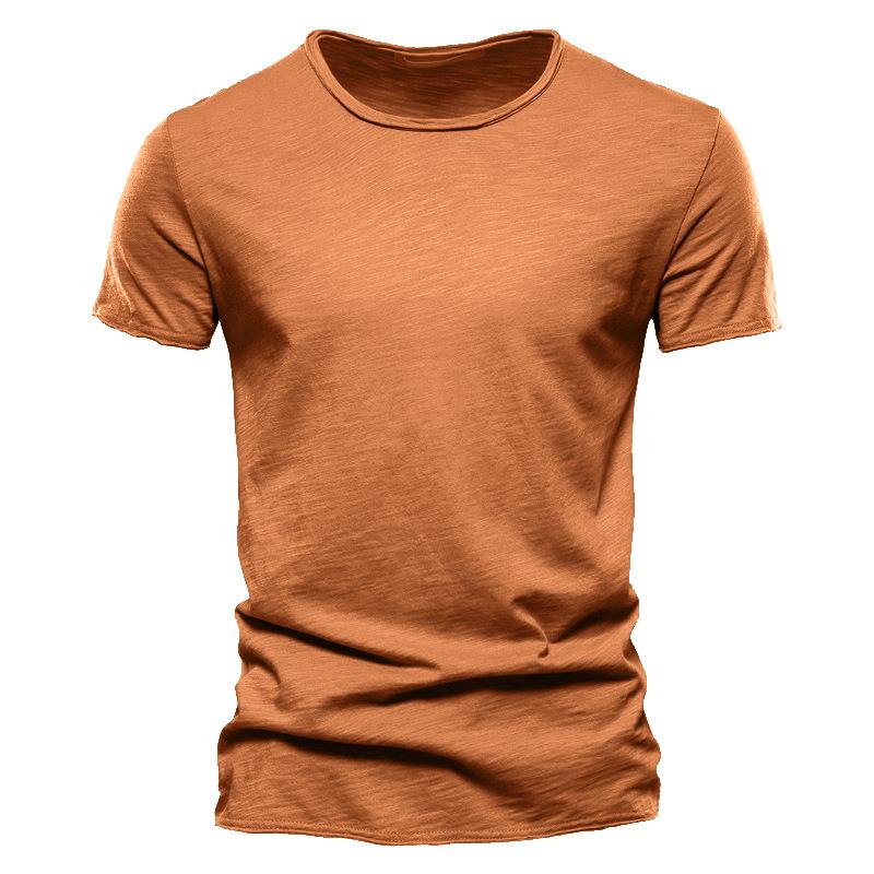 Cotton Tee Shirt Men Summer Clothing Short Sleeve O Neck Solid Sports T Shirts Men's Black White Tops