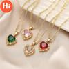 Hi Luxury Gold Color Love Heart Necklace Ladies Fashion Small Fresh Clavicle Necklace Jewelry Gift
