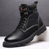 Fashion Winter Knight Boots High Quality Leather Men Motorcycle Boots TrendShoes Casual Shoes Luxury Brand Thick Sole Combat Boots