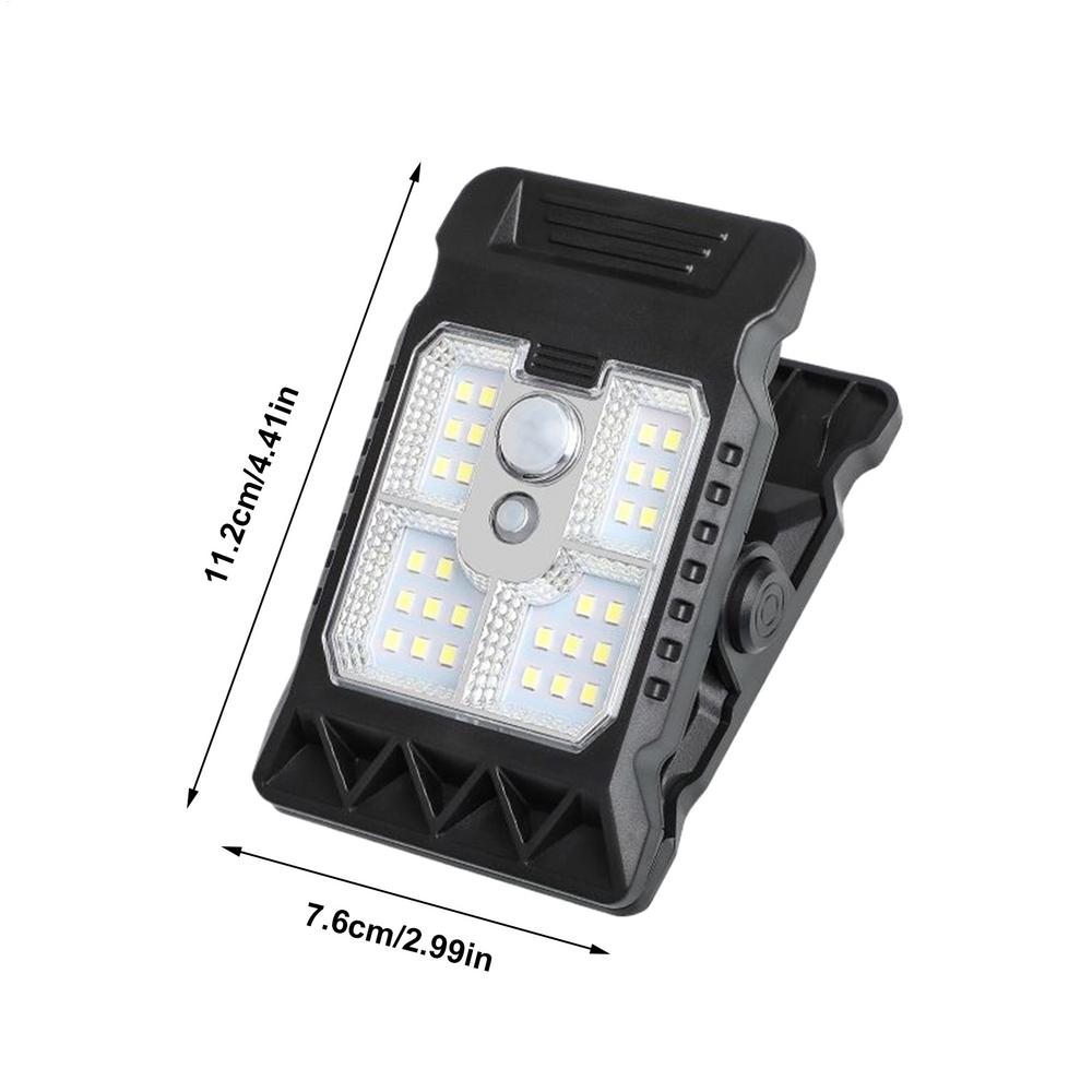 Solar Clip Light Outdoor Portable Waterproof Body Sensor Lamp Courtyard Garden Lamp Patio Home Camping Wall Lights