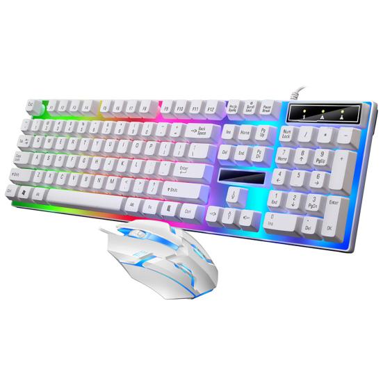 2 Stück/Set G21B Office-Maus mit Hintergrundbeleuchtung für mechanische Gaming-Tastatur, kabelgebunden, USB, für das Büro