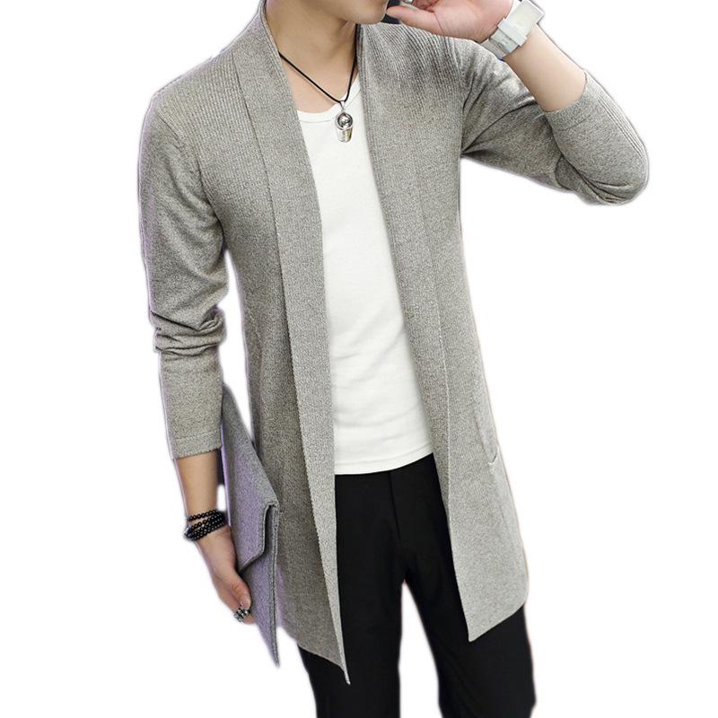 2025 Spring Men’s Slim-fit Knit Pocket Cardigan Sweater
