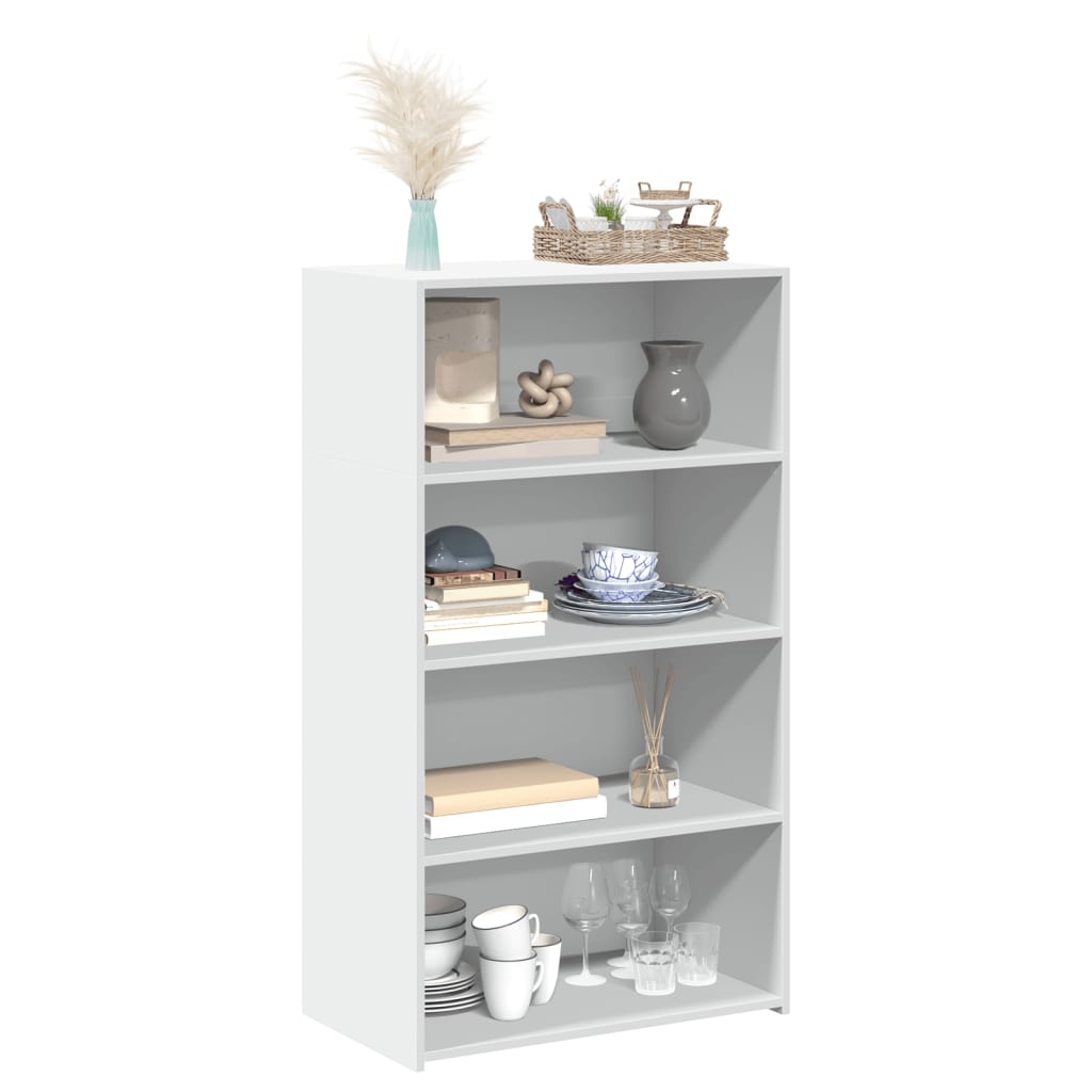 Credenza Bianca 70x41x124 cm Legno Ingegnerizzato