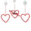 3Pcs Heart Curtain Lights with Suction Cups Portable Love Lamp Valentine's Day Window Lights with Remote Control Festive Romantic Lighting for