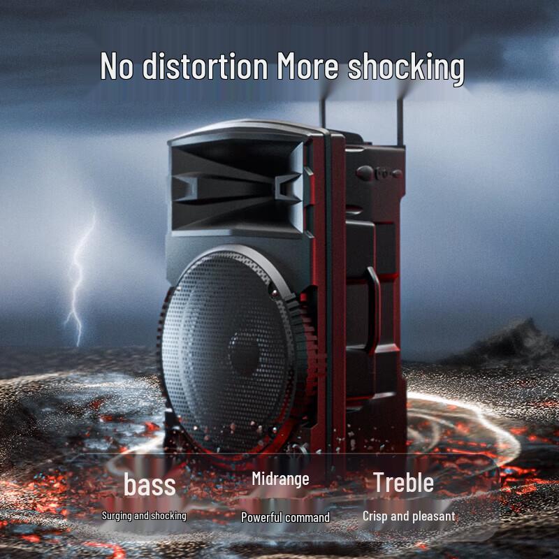 Newmine N522 Portable Trolley Speaker with Dual Mics CN Plug (adapter Included) (CN Version)