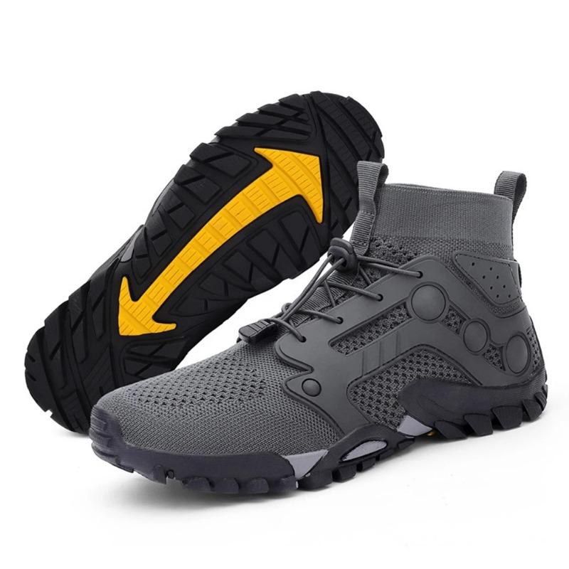 Women High-top Climbing Shoes Outdoor Hiking Sneakers Men Breathable Mesh Anti-slip Camping Trekking Sports Shoes