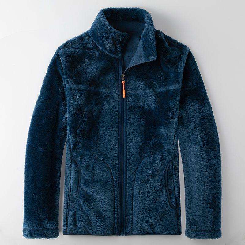 Dubbelzijdig Draagbare Fleece Jas voor Mannen Warme en Dikke Fleece Jas