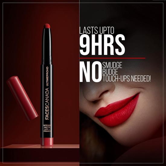 FACESCANADA Ultime Pro Hd Intense Matte Lips + Primer - Perfection 01, 1.4G | 9Hr Long Stay | Primer Infused For Flawless Hd Matte Finish