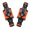 1pc/2PCS 16MM Equal Garden Hose Shut Off Valve Fitting Plastic Tubing Tap Adapter Quick Joint for Watering Irrigation Car Wash
