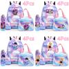 4 stuks/set Anime K-Pop Bedrukte Rugzak Handtas Etui met 750 ml Waterfles voor Tiener Jongen Meisje Schooltas Grote Capaciteit waterdichte Boekentas