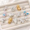999 Sterling Silver Colorful Cartoon Horse Spacer Beads for DIY Bracelets