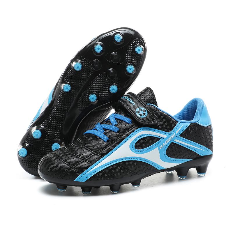 Chaussures de Football pour Enfants à Ongles Longs Trous Respirants Lacées, Chaussures de Football, Chaussures d'Entraînement