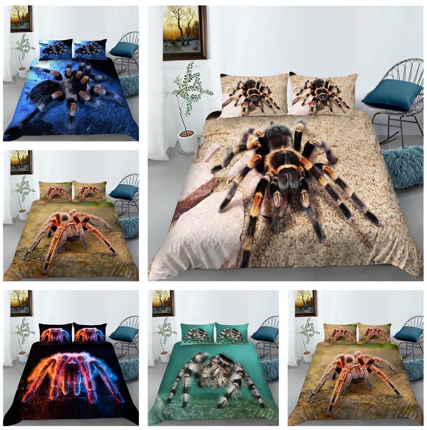 Spider Bedding Set 3D Digital Printing Insect Series Duvet Cover Single Bed Double Bed Full Size Household Bedding Set 2/3 Comfortable Home Textiles
