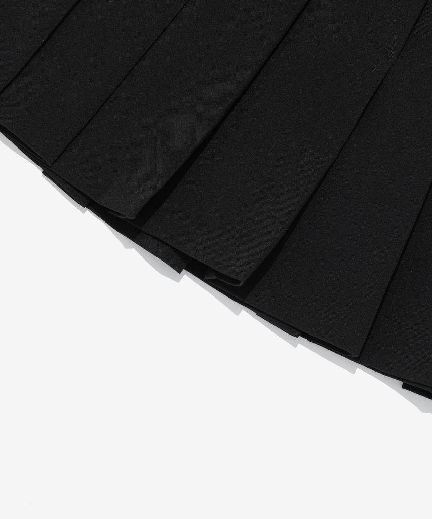 Road Road Preppy Pleated Tennis Miniskirt (Black)