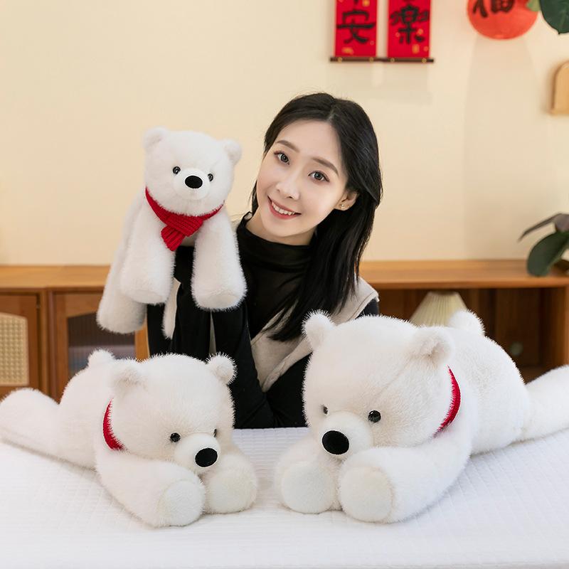 New Cute Confession Polar Bear Plush Toy Hug Bear Doll Ragdoll Girlfriend Valentine's Day Gift Event