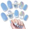 Sanrio Karakters Peel-off Nagels en 24 Steentjes Nagels voor en Volwassenen Tips, Cinnamoroll, Plak, 3D, Velletjes, Kort, Verloop, Stickers, Stijlvol, Populair,