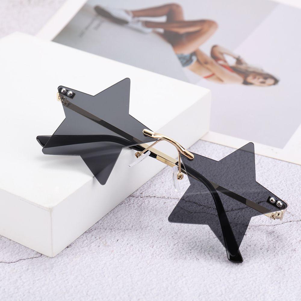 Funny Pentagram Eyewear Christmas Decoration Eyeglasses Sun Glasses Star Shape Rimless Sunglasses Party Glasses