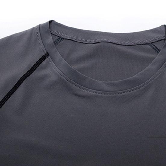 Yousheng Heren Sportschool Spier T-shirt Ronde Hals Strakke Pasvorm Atletisch T-shirt Ademend Vormend T-shirt voor Sportschool Sport Buiten Oefening Fitness