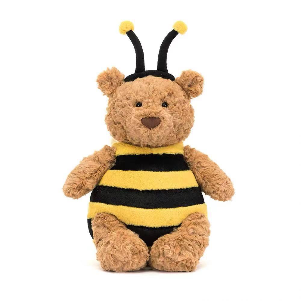 New Spring Plush Toys: Bumblebee Bear Figurine, Barcelona Bear, Little Bee, And Small Bear Doll