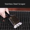 Cleaning Brush for Barbecue, Hard Plastic Handle, Steel Brush, for Barbecue, Kitchen, Metal Scraper, Cleaner,