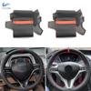 Garniture de couverture de volant en cuir microfibre perforé, style de voiture, pour Honda Civic 8th MK8 2005 2006 2007 2008 2009 2010