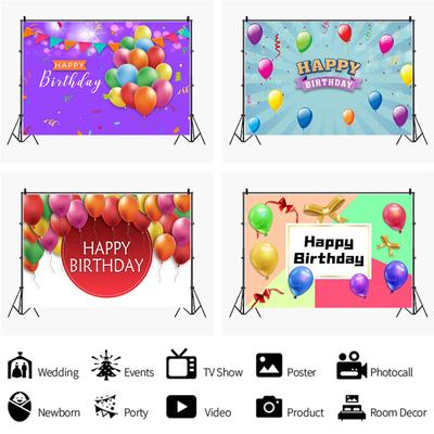 Happy Birthday Backdrop Background Cloth Banner Photo Prop Party Home Wall Decor