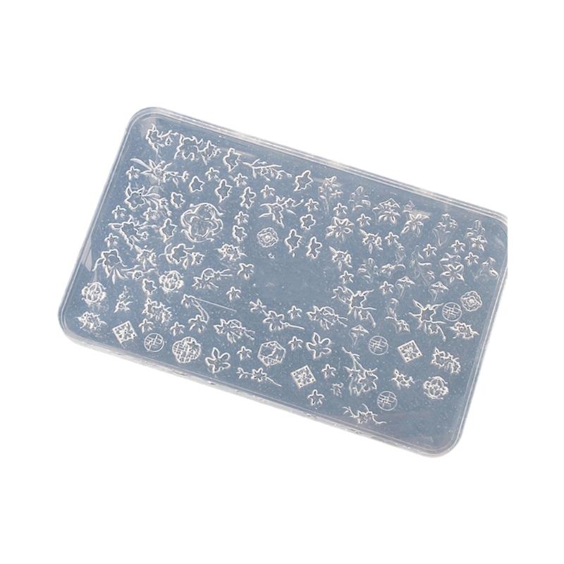 Nails Art Moulds Silicone Template Nails Designing Tool Flower Theme Silicone Handmade Molds for Manicure Creation