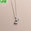 Collier pendentif exquis en argent sterling 925 avec pendentif en forme d'animal simple et doux, cadeau de Noël pour petite amie, Xl208