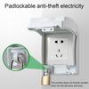 Lockable Wall-mounted Socket Waterproof Dustproof Box Outdoor 86 Type Splash-proof Switch Socket Anti-shock Protection Cover
