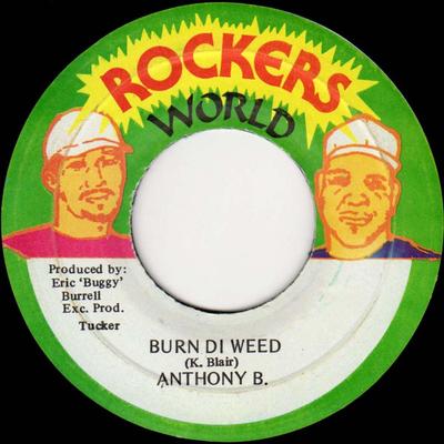 7inch Record ANTHONY B - Burn Di Weed NONE Rockers World 1996 Jamaica Reggae, Ska & Dub Used
