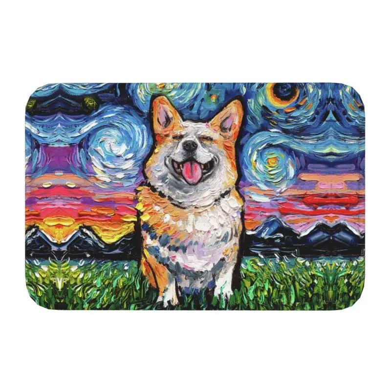 Custom Red Cocker Spaniel Starry Night Doormat Non-Slip Entrance Bath Kitchen Floor Door Mat Pet Dog Lover Toilet Carpet Rug