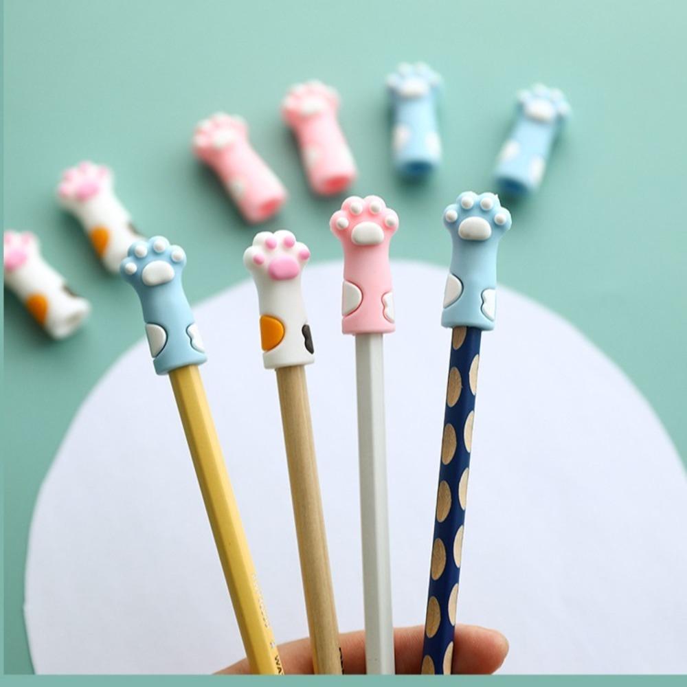 Cute Pencil Protective Cover Student Supplies Pen Cap Gifts Cat Claw Pencil Cap