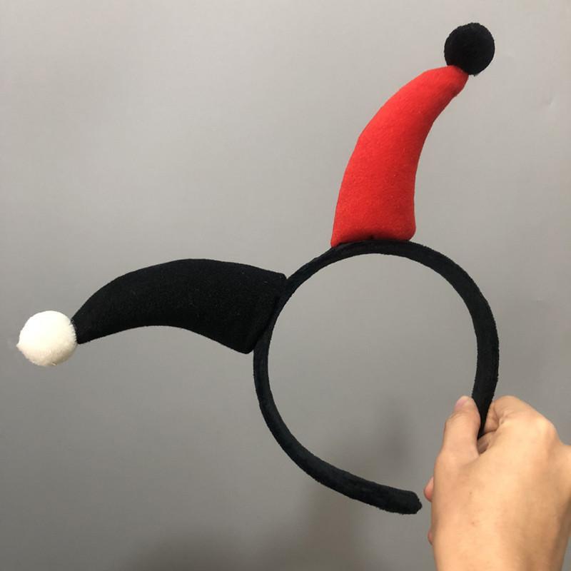 Funny Clown Headpiece Cosplay Demon Joker Headwear Halloween Carnival Dress Up Party Costume Headband Props