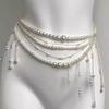 Multi-layer Pearl Fringed Necklace Light Luxury Niche Temperament Design Waist Chain Personality Exaggerated Necklace Jewelry Women's High Sense