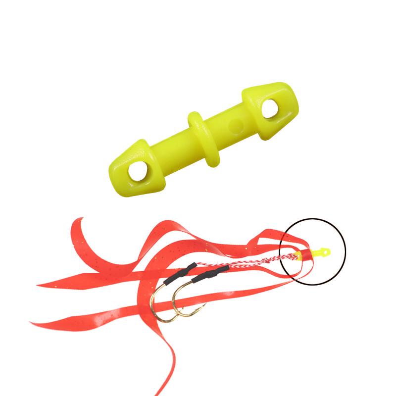 500pcs Plastic Snapper Fishing Equipment Part Tackle Snapper Skirts and Rubber Tie Mule Maintenance Supplies Yellow