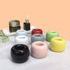 Toothbrush Holder Mini Ceramic Toothbrush Stand Hollow Design Multi-purpose Pen Holder for Home Bathroom