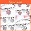 Stylish Heart Shaped Family Member Bracelet With Rhinestone Accents For Special Occasions