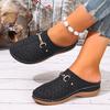 Wedge Heels Hollowed-out Shoes Thick-soled Shoes One-foot Shoes Toe Covers and Half-slippers