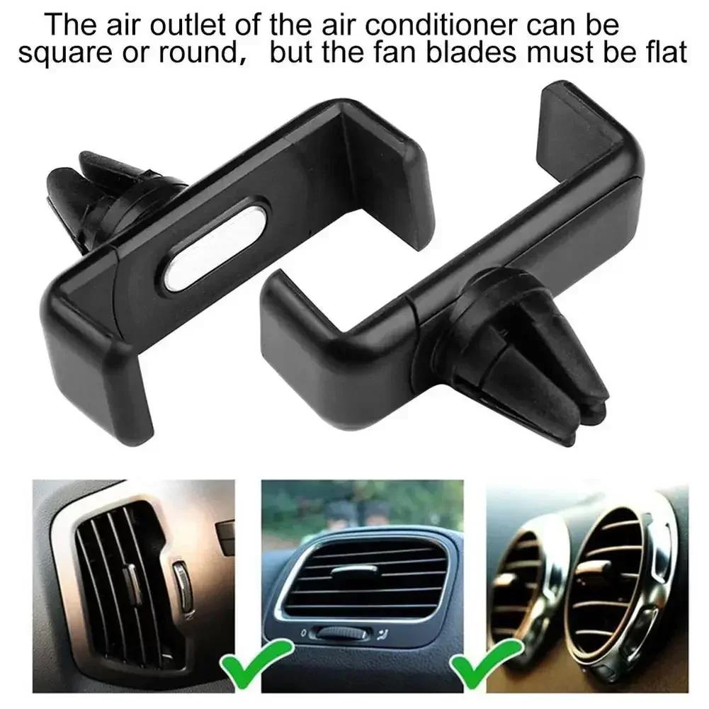 Suporte para saída de ar para carro, clipe para montagem interna de telefone para carro, suporte universal para celular, suporte para telefone em ABS para carro, suporte para celular