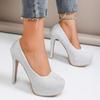 Fashion 2024 Fashion Shoes Female Basic Women's High Heels Sexy Party Pumps Women Platform Thin Heels Super High Slip On Shoes Women