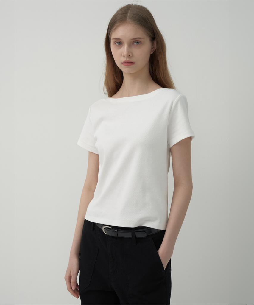 MOTT Boat Neck T-Shirt - White